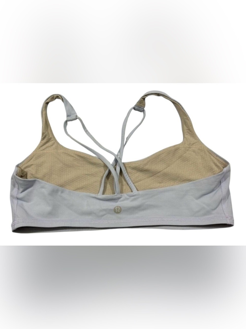 Lululemon Lavender Periwinkle Strappy Back Sports Bra Size 10 Yoga - Picture 2 of 5